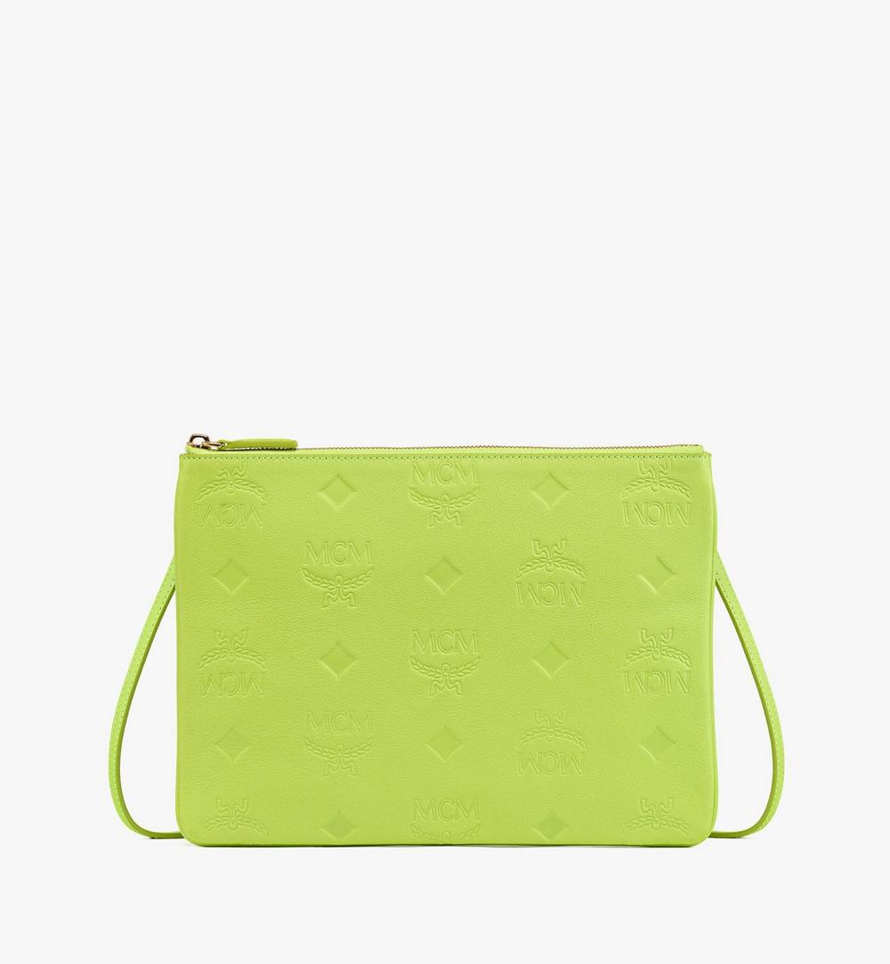 Crossbody Pouch in Embossed Monogram Leather 1